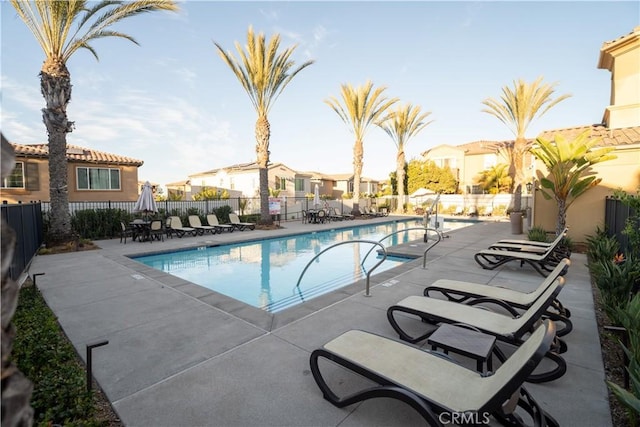 view of pool featuring a patio area