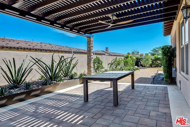 view of patio with a pergola