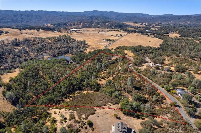 bird's eye view featuring a mountain view