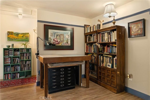 interior space featuring hardwood / wood-style floors