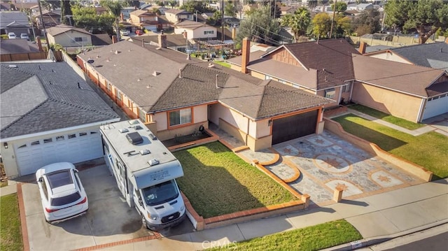 bird's eye view with a residential view