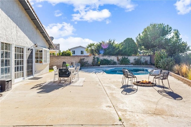 view of pool featuring a patio area