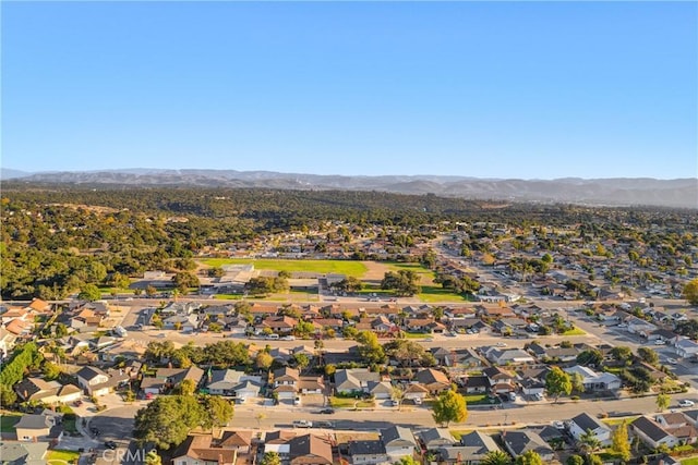 bird's eye view featuring a mountain view