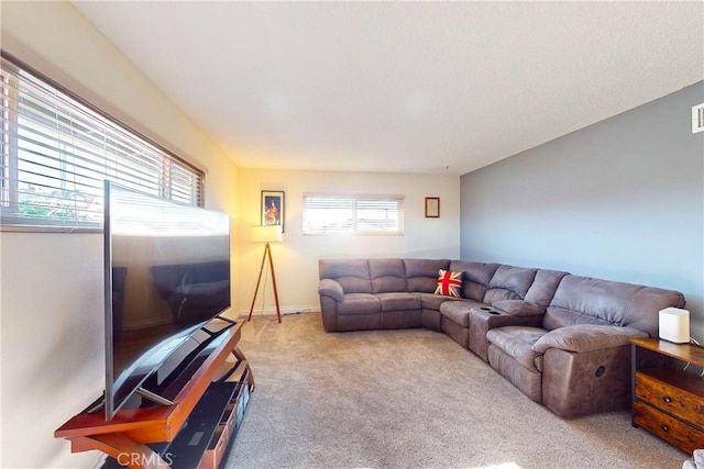 view of carpeted living room