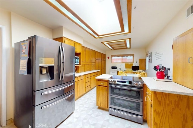 kitchen with appliances with stainless steel finishes