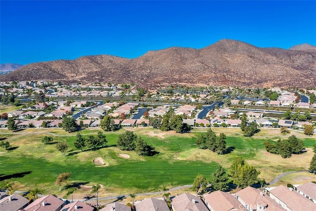 property view of mountains featuring a residential view