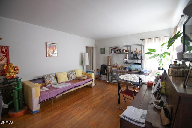 living room featuring hardwood / wood-style flooring