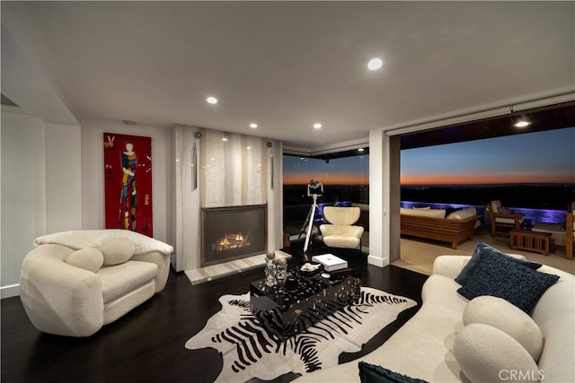 living room featuring hardwood / wood-style floors