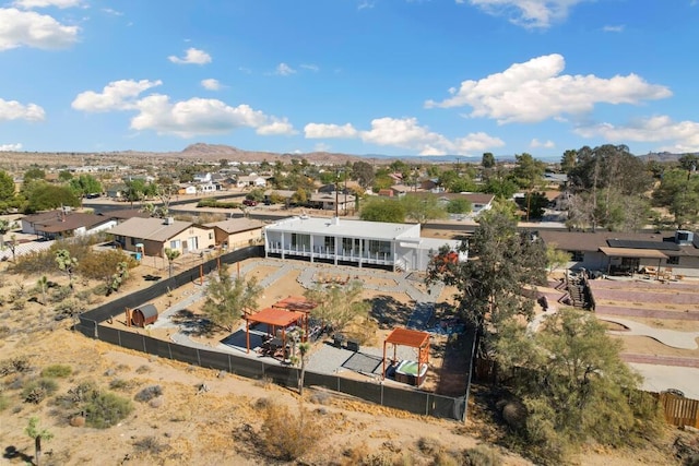 bird's eye view featuring a mountain view