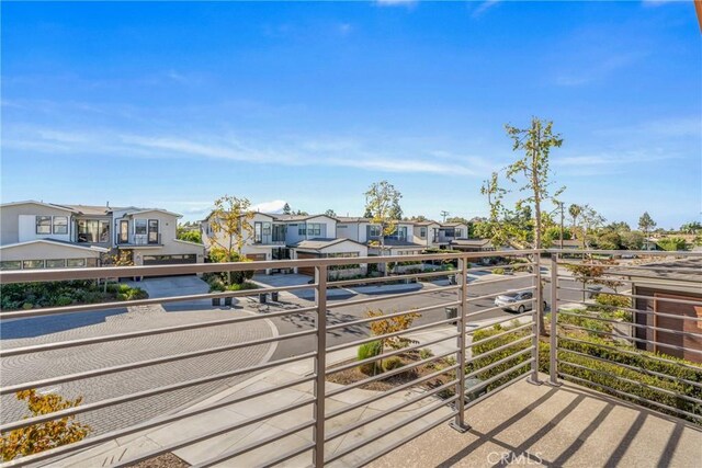 balcony with a residential view