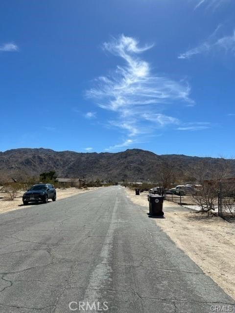 view of road with a mountain view