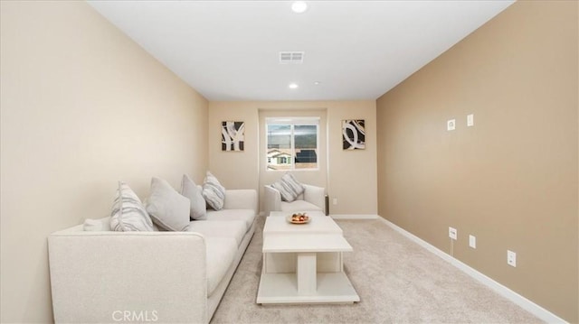 view of carpeted living room