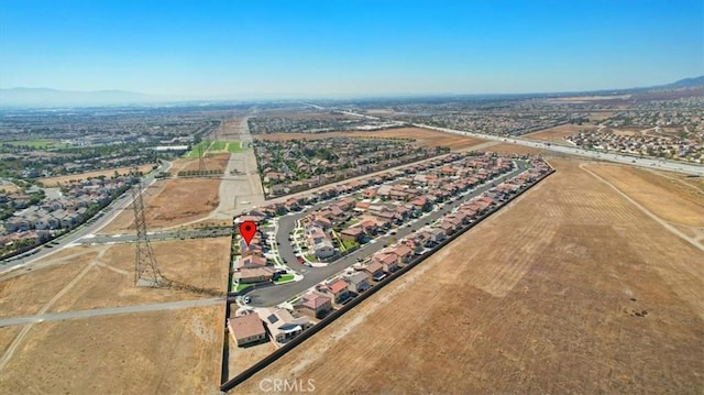 aerial view featuring a mountain view