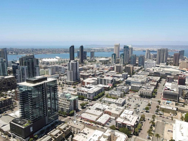 property's view of city with a water view