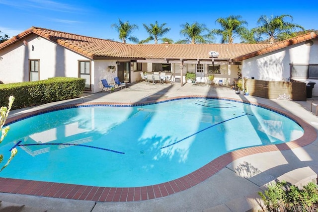 view of pool with a patio