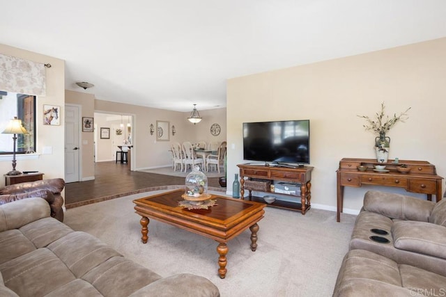 view of carpeted living room