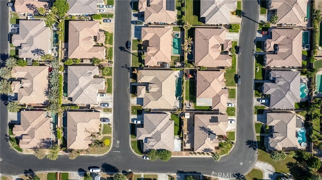 drone / aerial view with a residential view