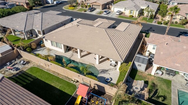 aerial view featuring a residential view