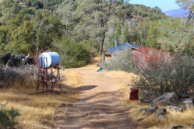 exterior space with a mountain view