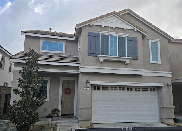 view of front facade with a garage