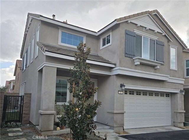 view of front of house featuring a garage