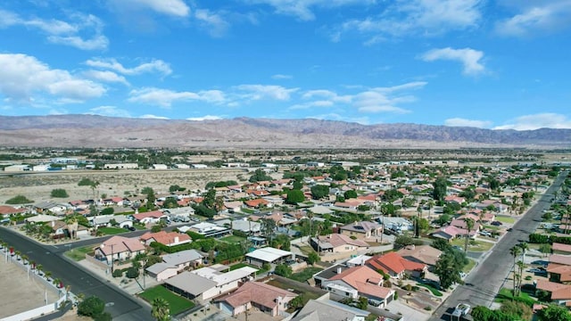 bird's eye view featuring a mountain view