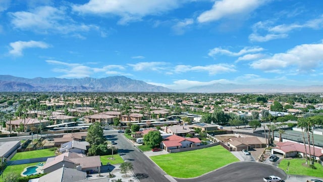 aerial view featuring a mountain view