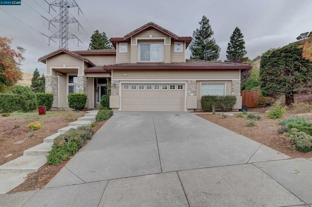 view of front of house featuring a garage