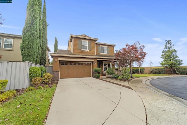 view of front of house featuring a garage