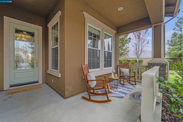 view of patio / terrace with a porch