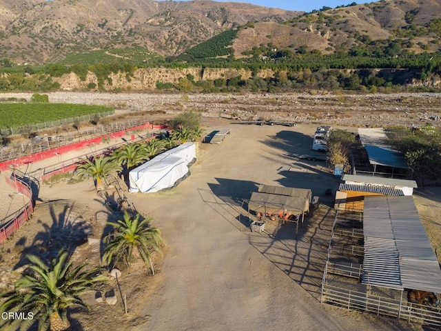 bird's eye view featuring a mountain view