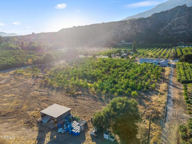 aerial view featuring a mountain view