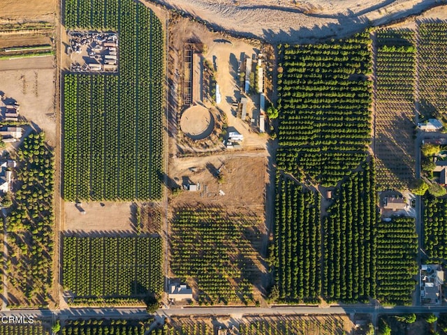 bird's eye view with a rural view