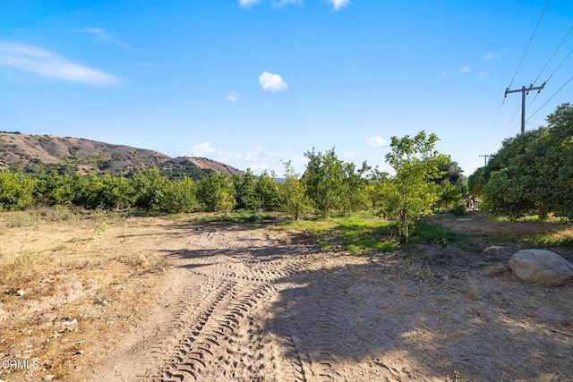 exterior space with a rural view