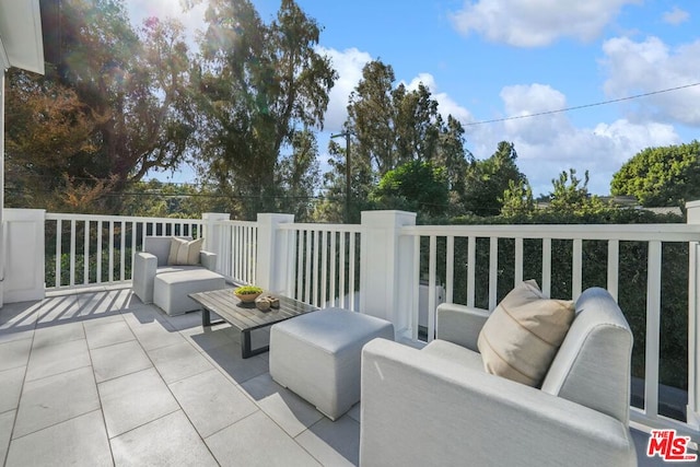 view of patio / terrace featuring an outdoor living space