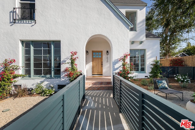 view of doorway to property