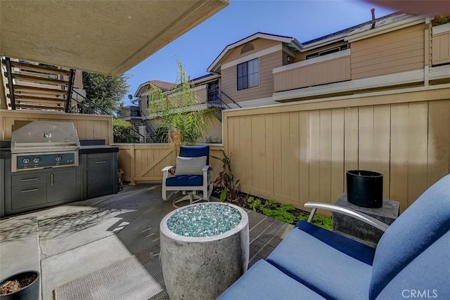 view of patio / terrace featuring area for grilling