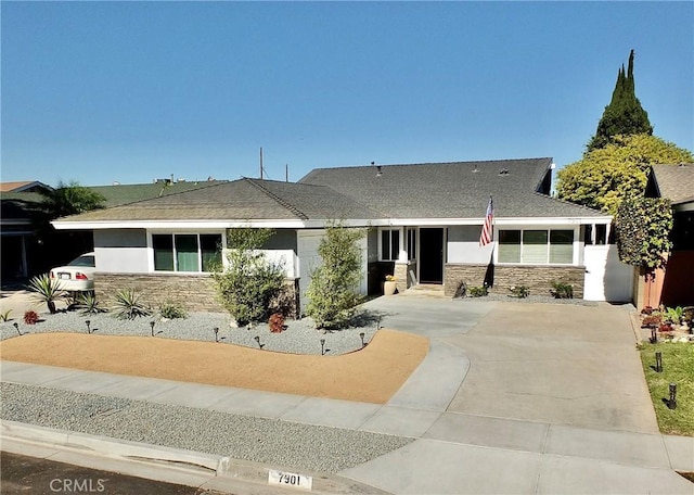 view of ranch-style home