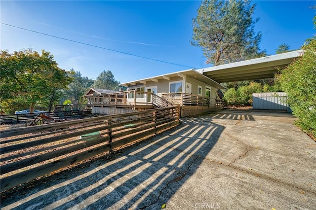 view of horse barn