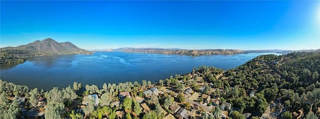 property view of water with a mountain view