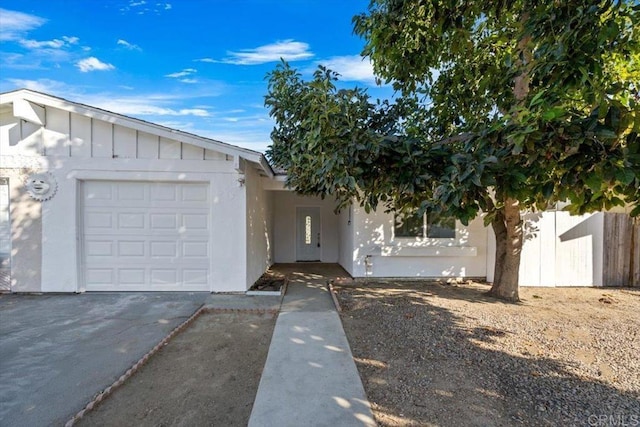 view of front of home featuring a garage