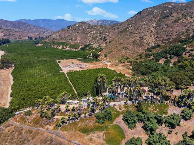 view of mountain feature featuring a rural view