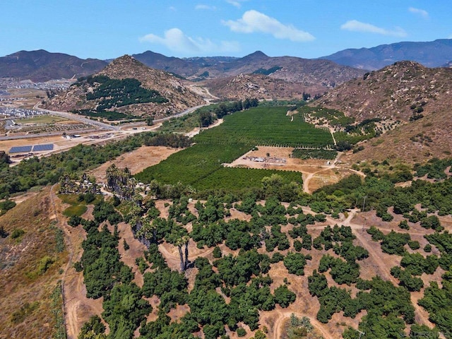 view of mountain feature featuring a rural view