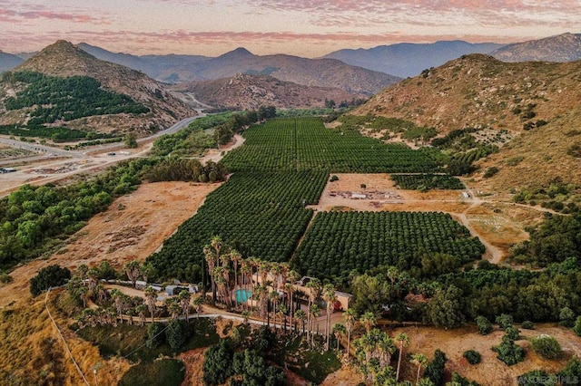 property view of mountains featuring a rural view