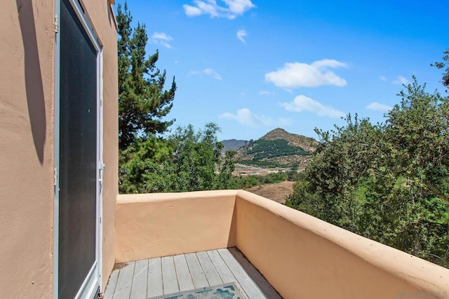 balcony with a mountain view