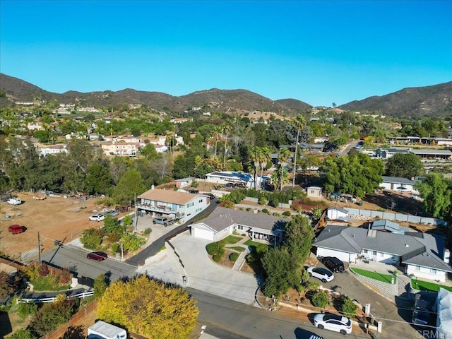 aerial view featuring a mountain view