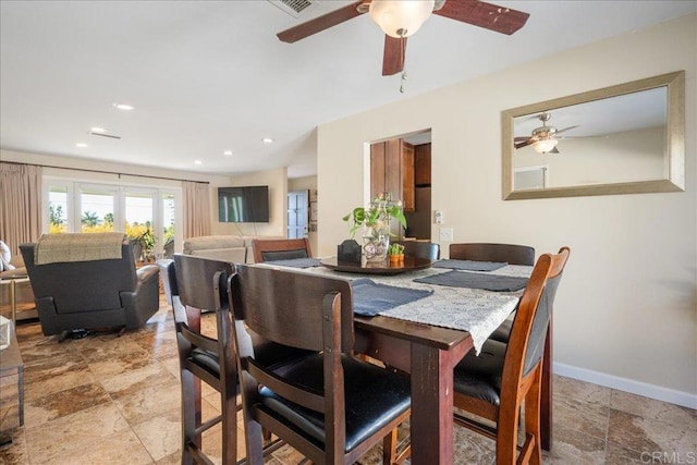 view of dining room