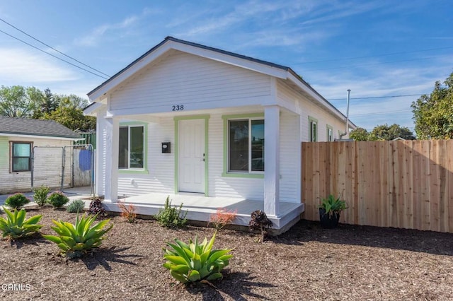 view of bungalow