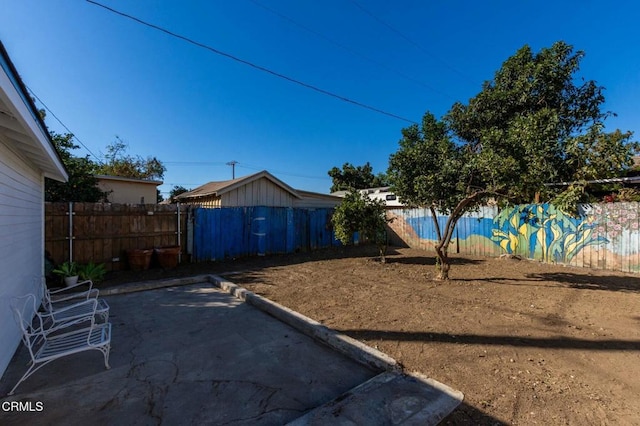 view of yard featuring a patio