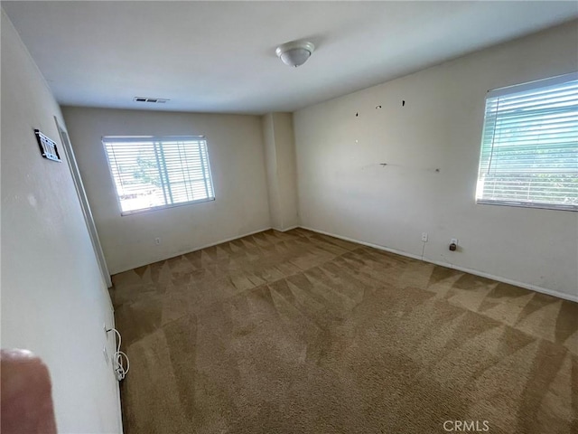 view of carpeted empty room